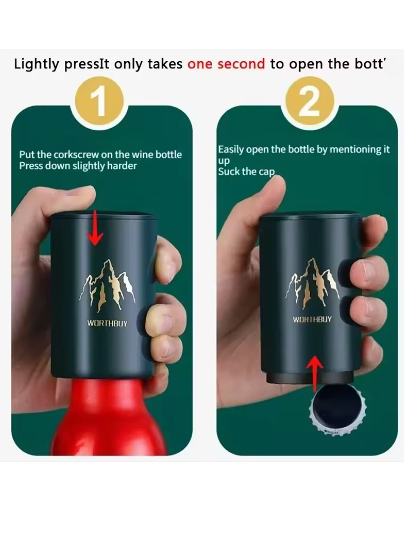 Wine Opener Electric - Abridor automático de botellas de cerveza,