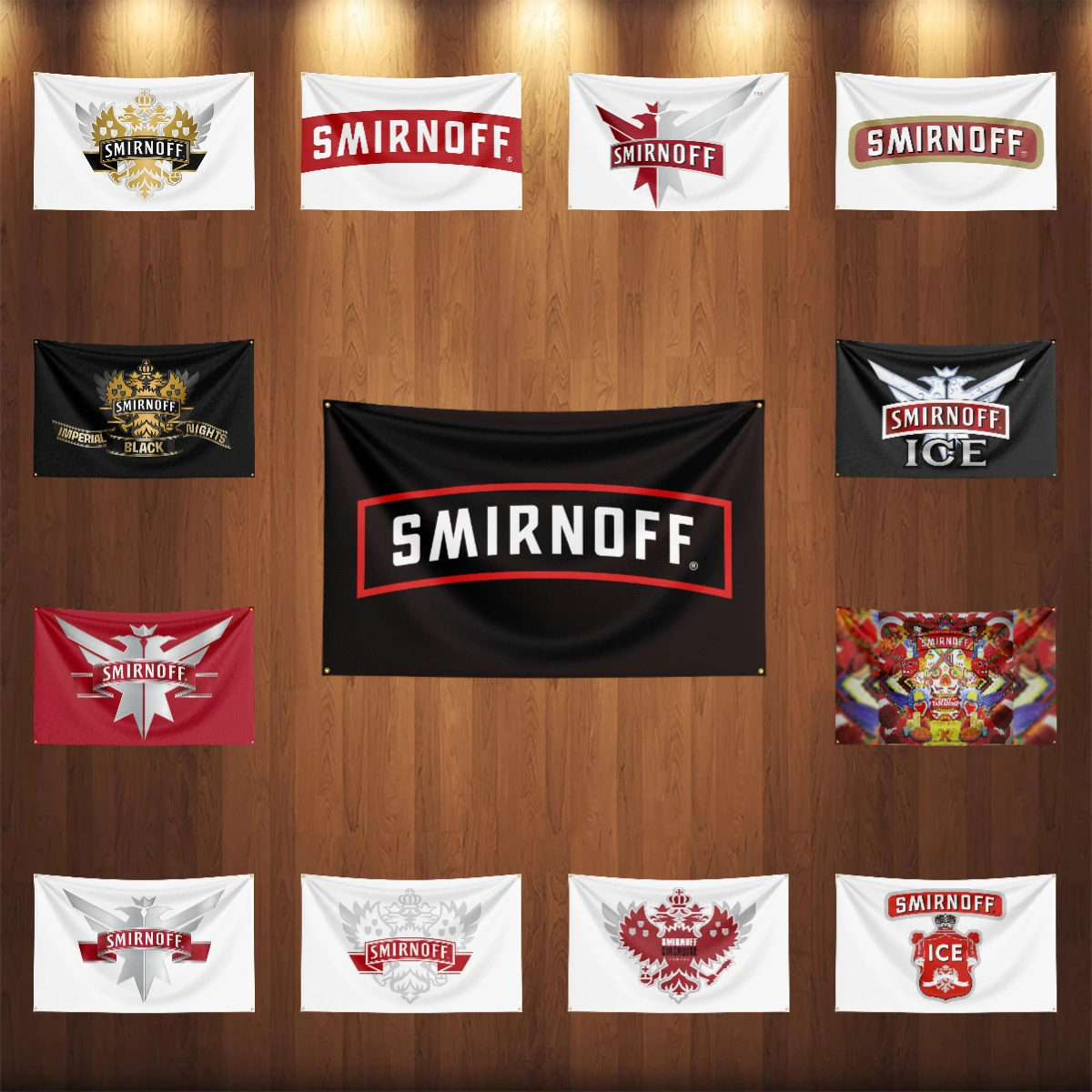 Wine Beer Rum - Bandera de vodkas S-smirnoffS de 3x5