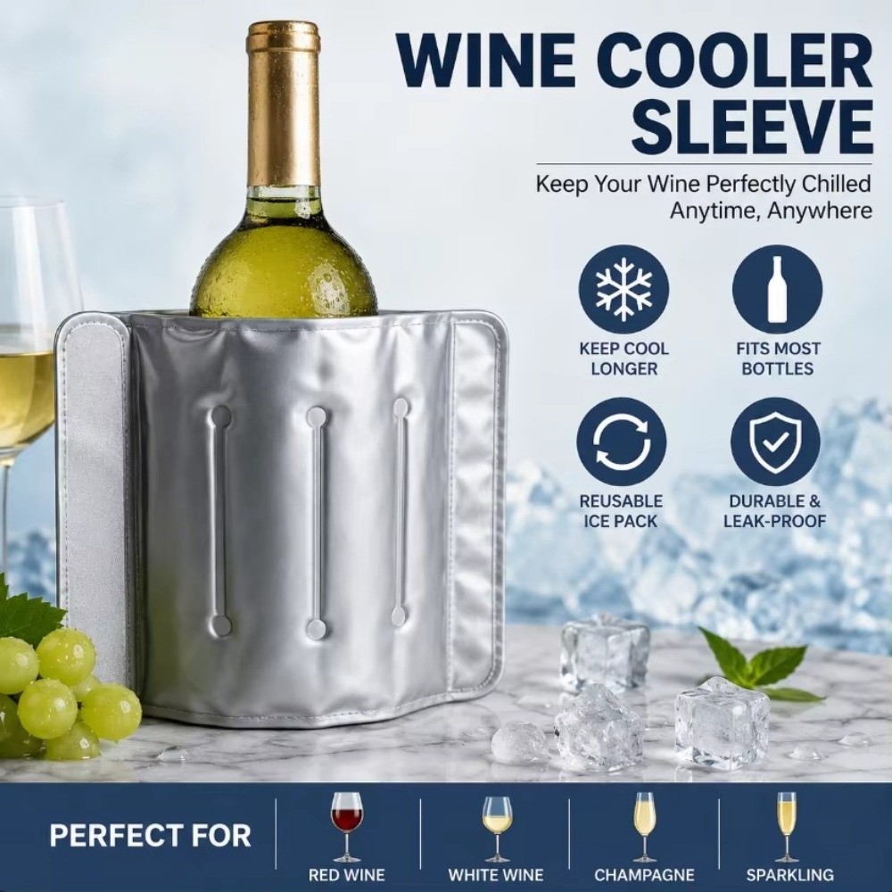 Wine Chiller Sleeve - Bolsa Enfriadora de Vino Rápida de
