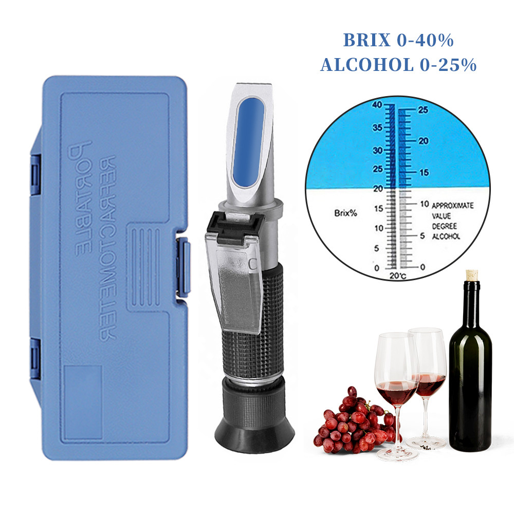 Refractómetro de azúcar portát - Wine To Beer Alcohol reseña y precio